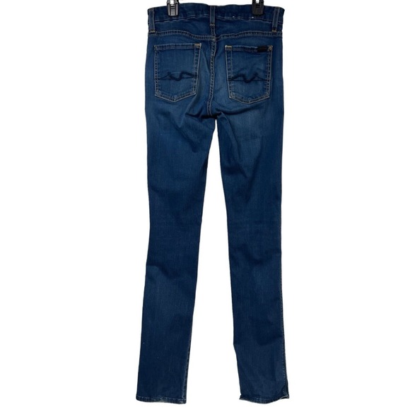 7 For All Mankind Jeans 29 Blue 5-Pocket Logo Stretch AU0231396A Casual USA - Picture 6 of 13
